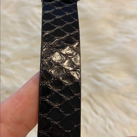 J.Crew Black Textured Belt with Gold Buckle size S BNWOT - Picture 7 of 8